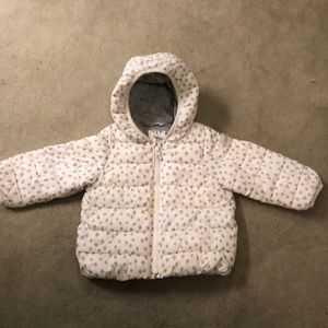 Girls 18-24 mo. Gap White and Grey Puffer Jacket